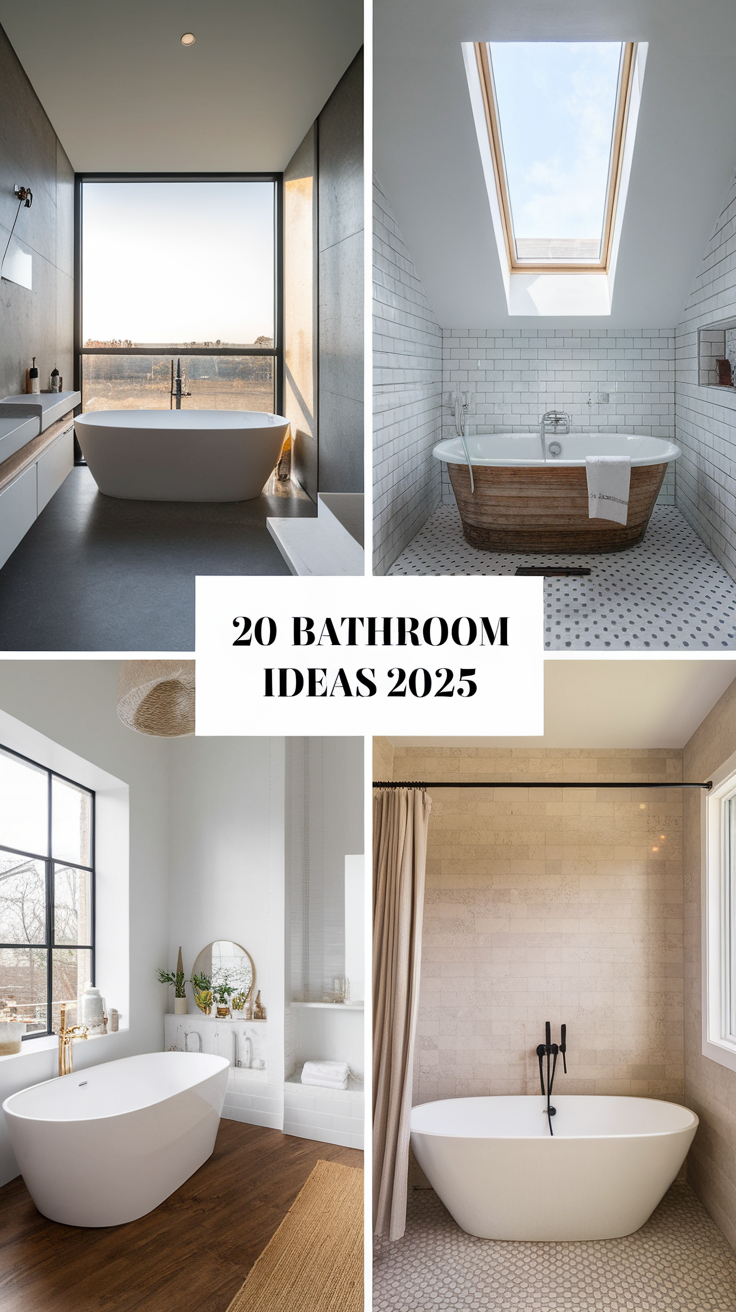 20 Bathroom Ideas 2025 – Modern, Small, Luxury & Stylish Designs for Every Space