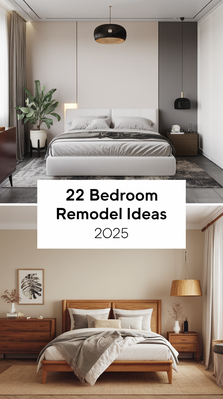 22 Bedroom Remodel Ideas 2025 – Stylish Room Makeovers for Every Budget