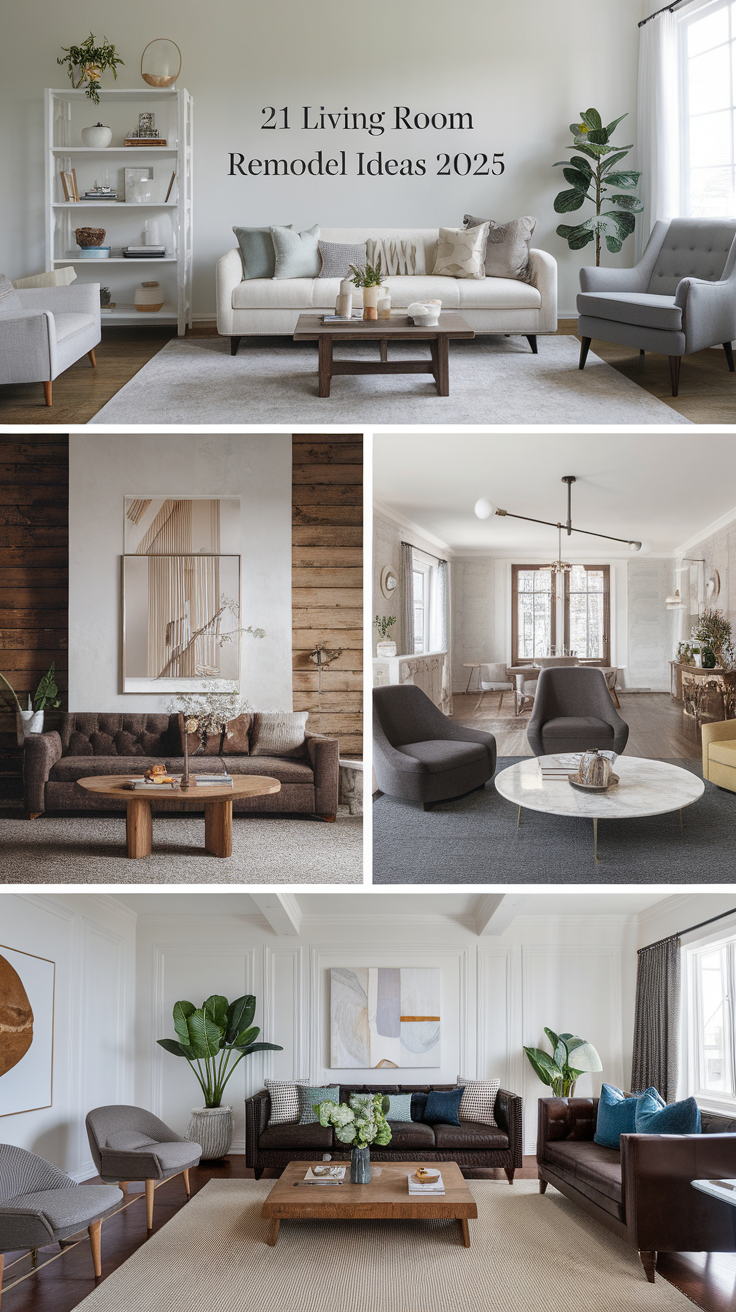 21 Living Room Remodel Ideas 2025 – Stylish, Small, Budget-Friendly, & Modern