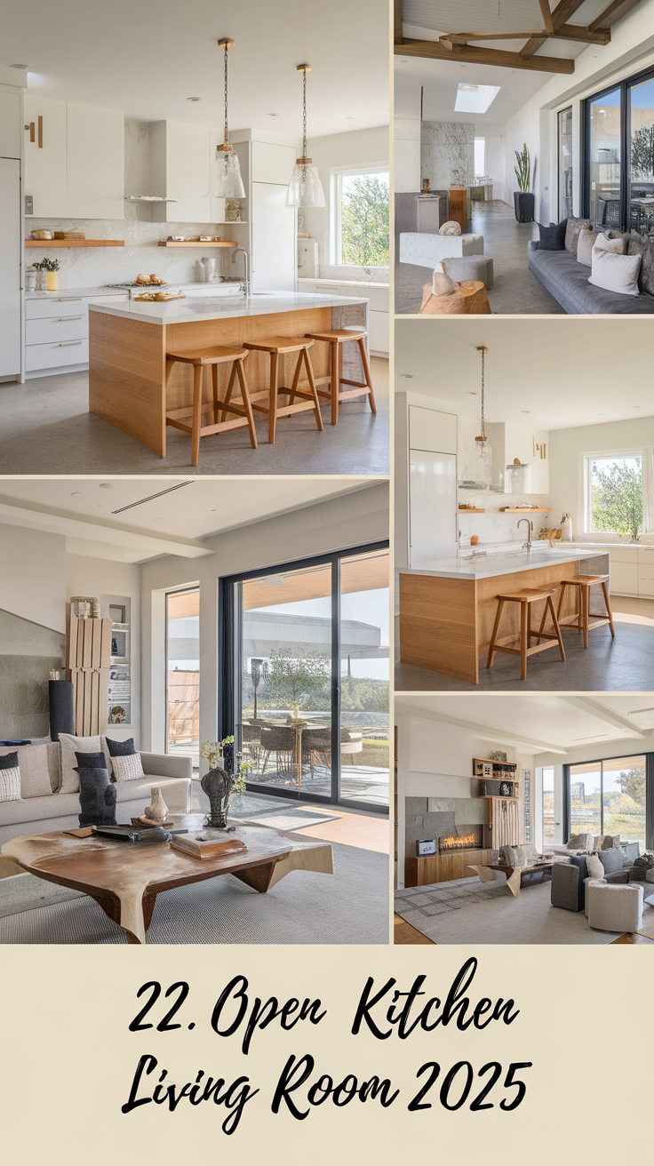 22 Open Kitchen Living Room Ideas 2025 – Best Layouts & Designs for Small Spaces