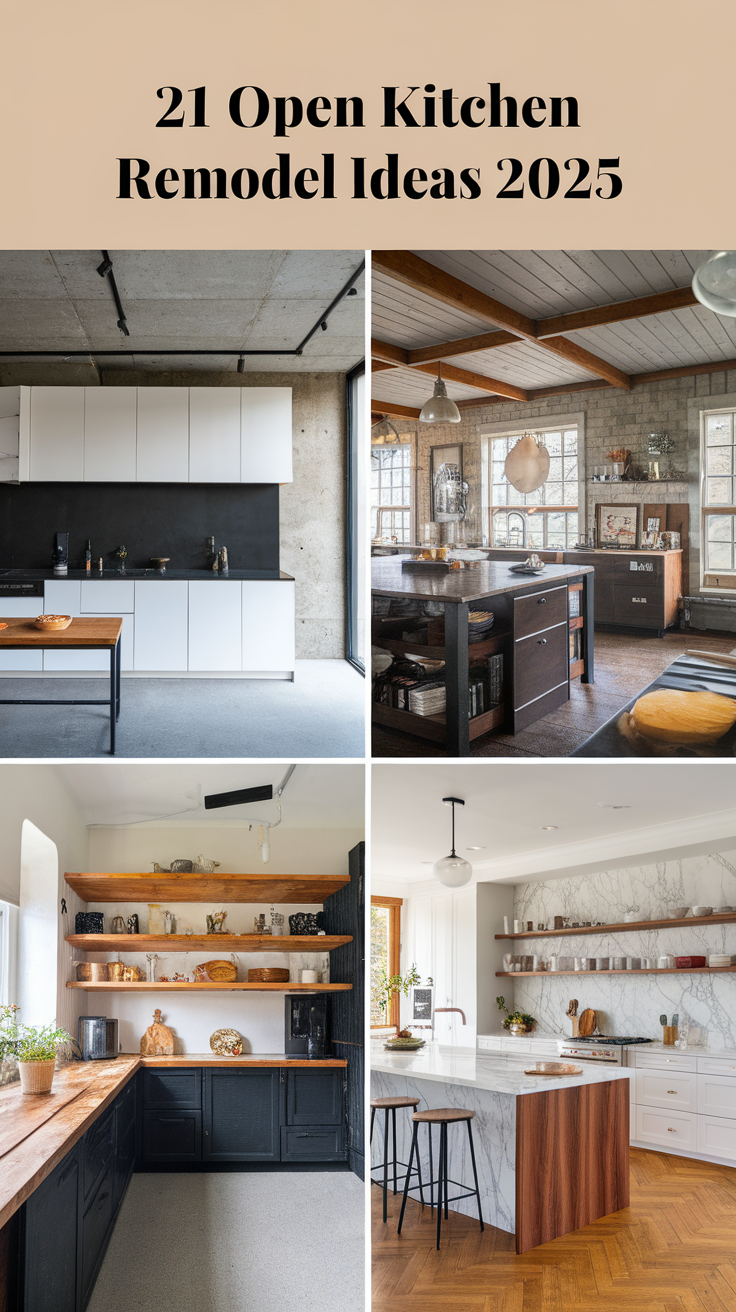 21 Open Kitchen Remodel Ideas 2025 – Smart Layouts, Shelving & Stylish Concepts