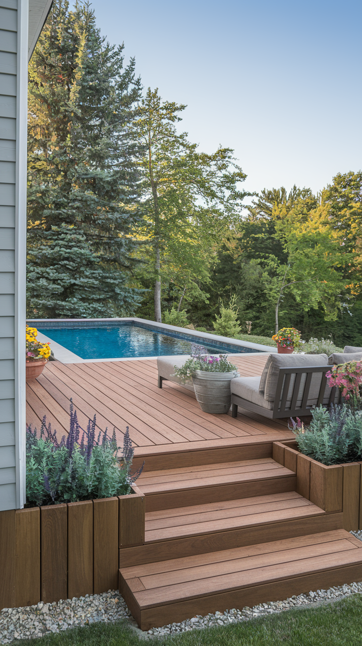 21 Deck Ideas for Above Ground Pools – Stylish, Functional & Budget-Friendly Designs