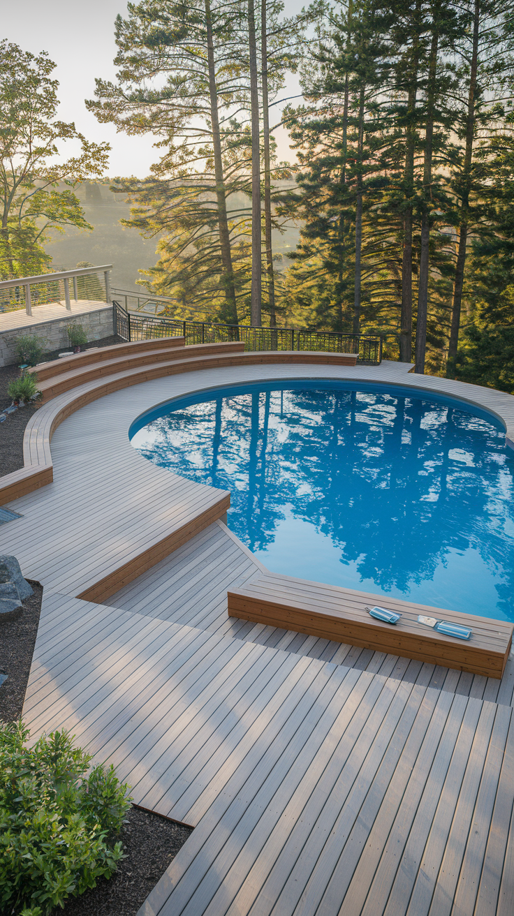 21 Deck Ideas for Above Ground Pools – Stylish, Functional & Budget-Friendly Designs