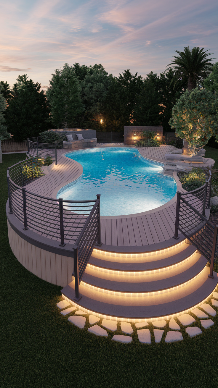21 Deck Ideas for Above Ground Pools – Stylish, Functional & Budget-Friendly Designs