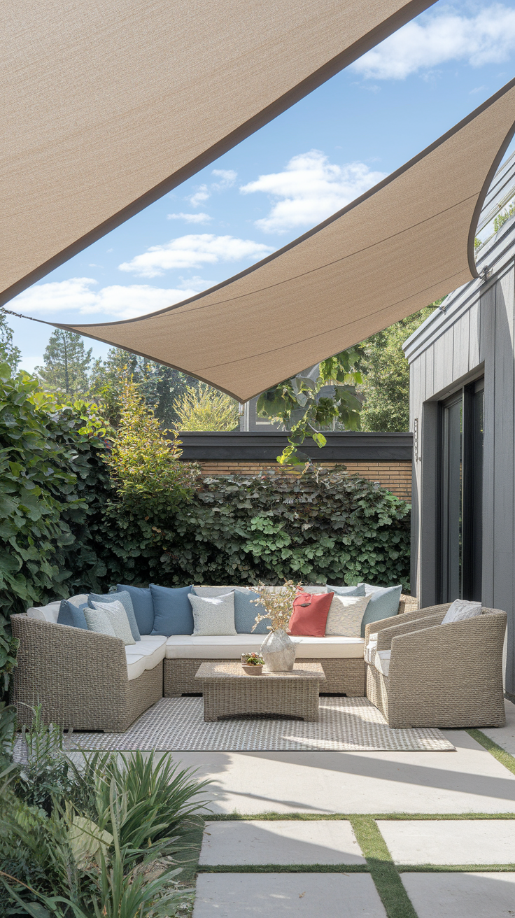 20 Stylish Sun Shades for Patio Ideas – Sail, Privacy Screens, Outdoor Curtains & More