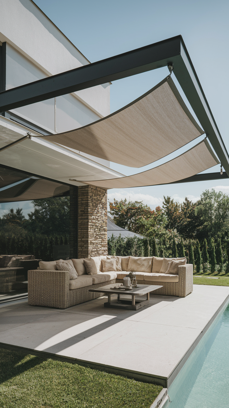 20 Stylish Sun Shades for Patio Ideas – Sail, Privacy Screens, Outdoor Curtains & More