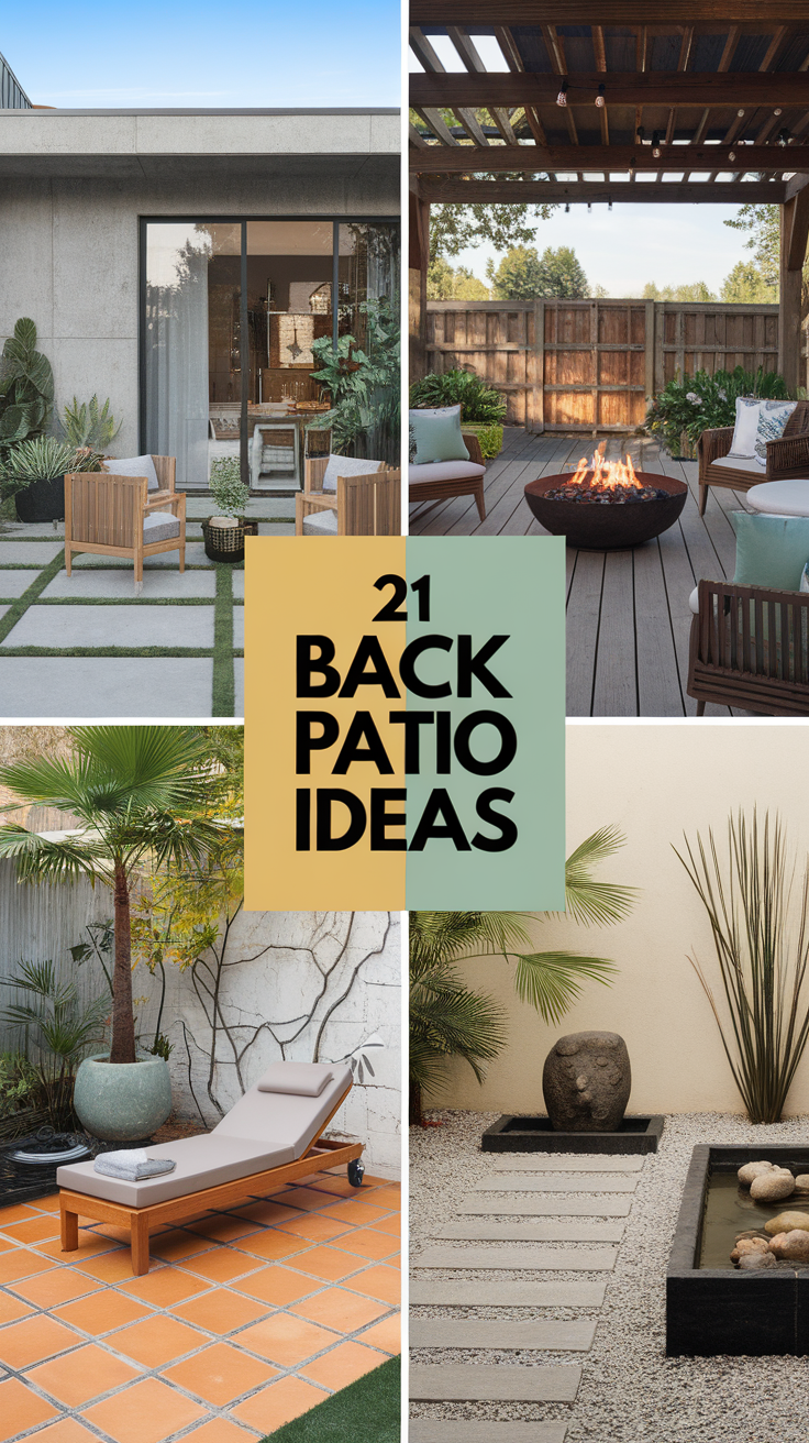 21 Stylish Back Patio Ideas for Cozy, Budget-Friendly Outdoor Spaces