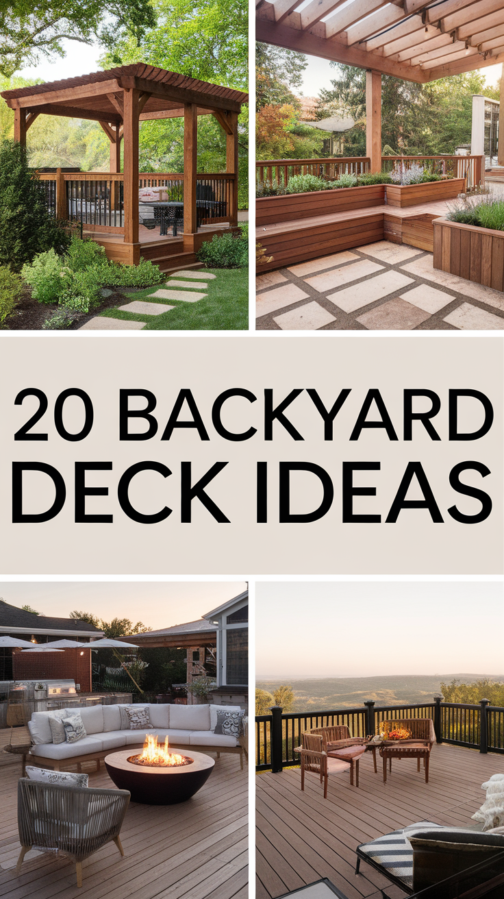20 Backyard Deck Ideas – Budget-Friendly, DIY, Modern & Poolside Designs