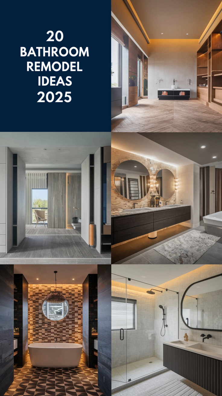 20 Bathroom Remodel Ideas 2025 – Modern, Small, Budget & Master Designs with Tub