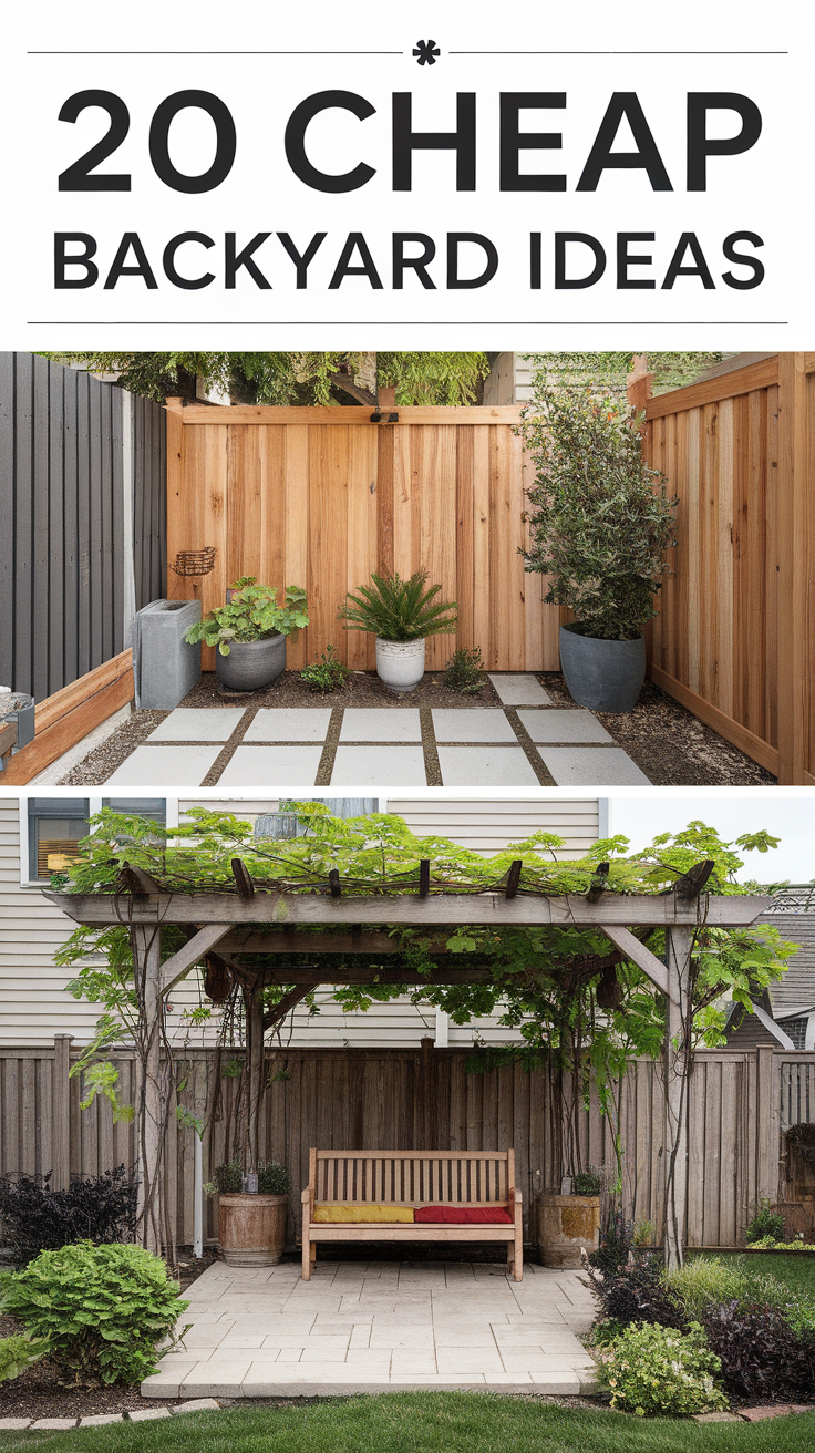 20 Cheap Backyard Ideas – DIY Landscaping, Outdoor Furniture & Budget-Friendly Upgrades