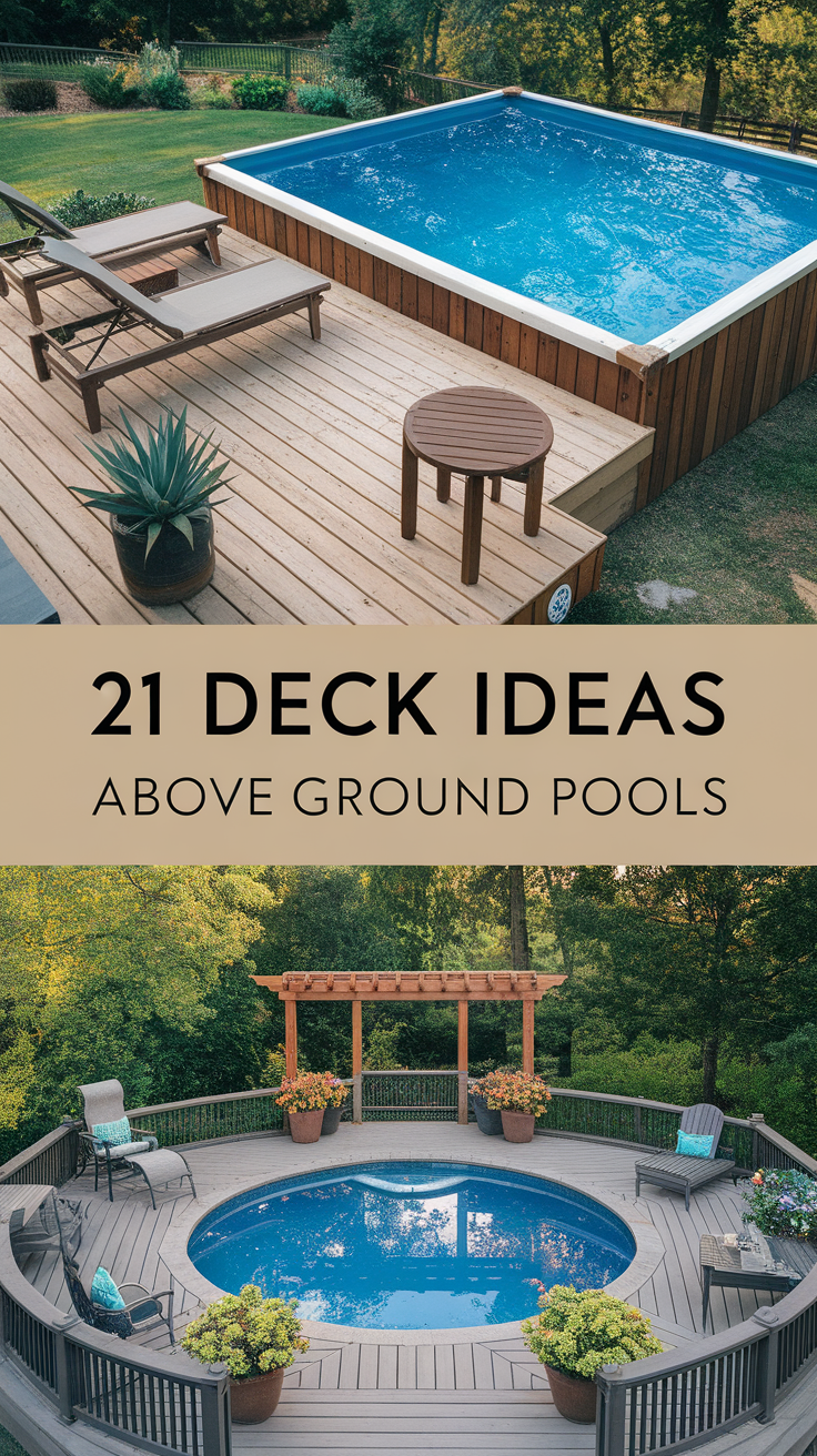 21 Deck Ideas for Above Ground Pools – Stylish, Functional & Budget-Friendly Designs