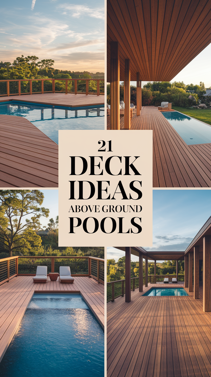 21 Deck Ideas for Above Ground Pools – Stylish, Functional & Budget-Friendly Designs