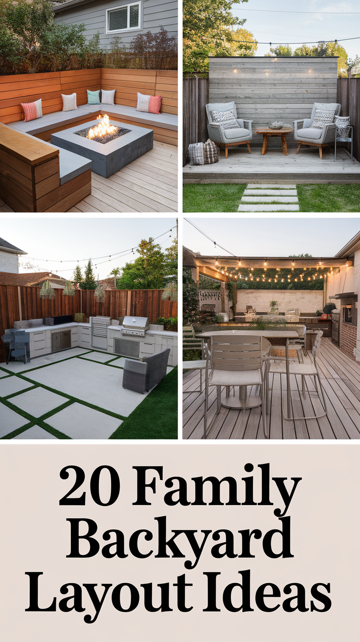 20 Family Backyard Layout Ideas – Cozy, Kid-Friendly, Rustic & Pool Designs