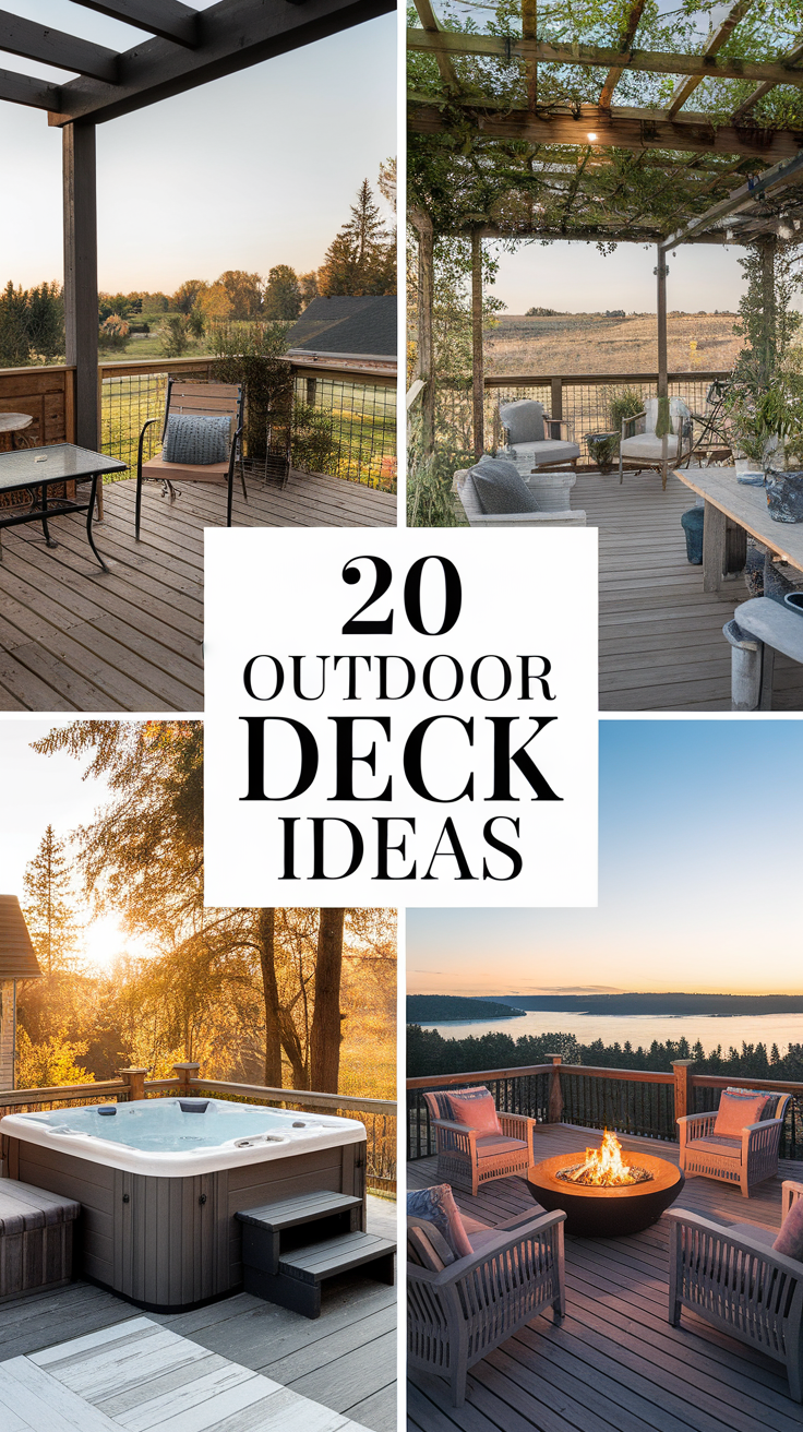 20 Outdoor Deck Ideas – Modern, Cozy, Budget-Friendly & Covered Designs