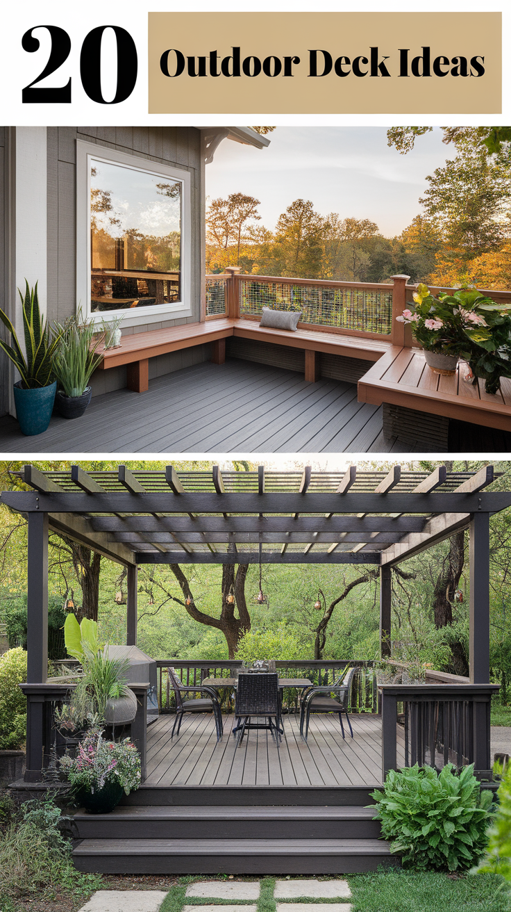 20 Outdoor Deck Ideas – Modern, Cozy, Budget-Friendly & Covered Designs