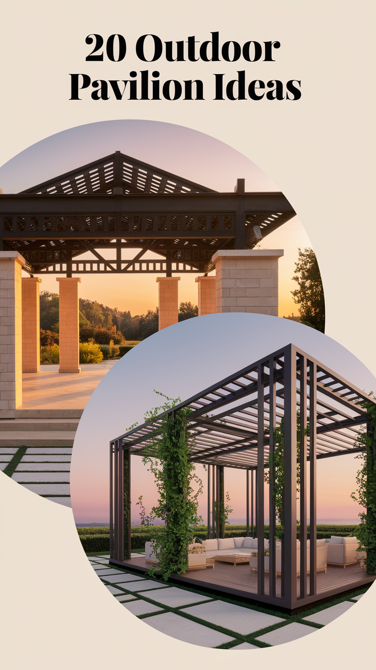 20 Outdoor Pavilion Ideas to Transform Your Backyards | Rustic, Modern & DIY Designs