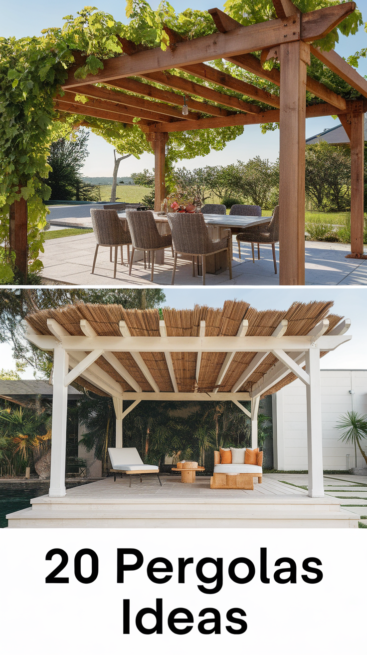 20 Stunning Pergola Ideas to Transform Your Outdoor Space | Modern & Backyard Designs