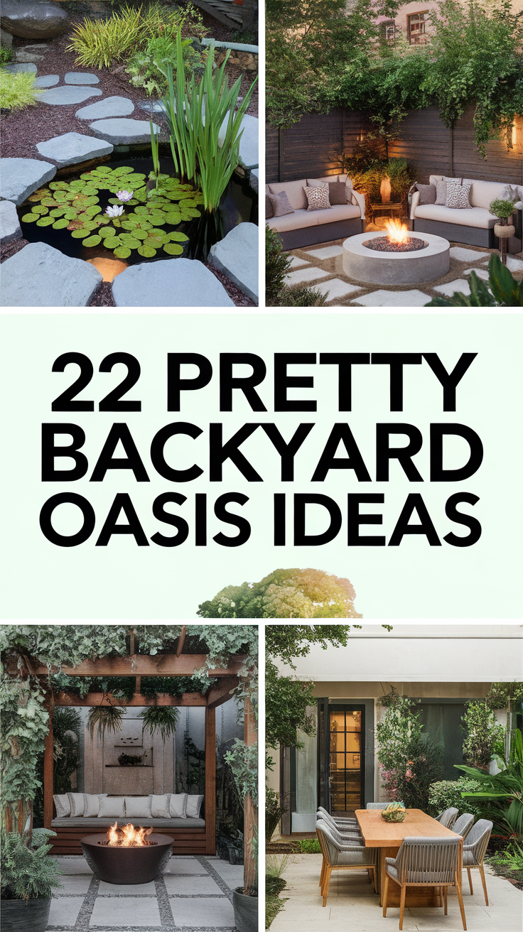 22 Pretty Backyard Oasis Ideas – DIY, Landscaping & Pools on a Budget