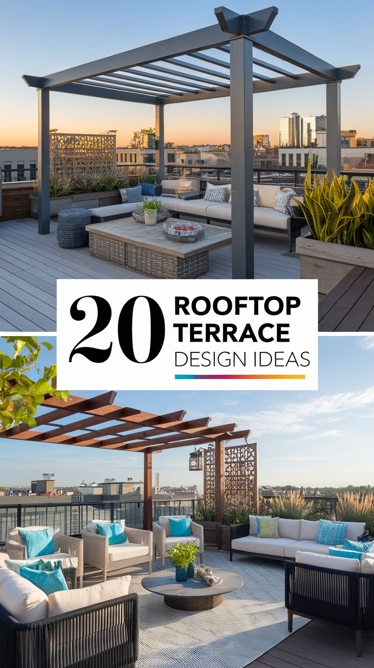 20 Rooftop Terrace Design Ideas for Stylish Outdoor Living and Roof Gardens