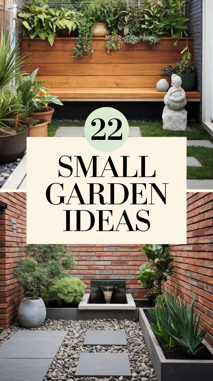 22 Small Garden Ideas – Easy, Modern & Low-Maintenance Designs for Any Space