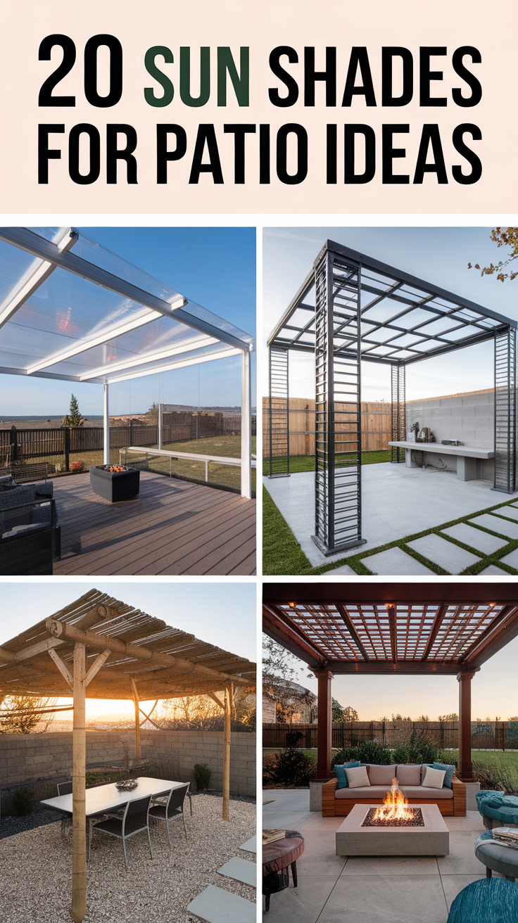 20 Stylish Sun Shades for Patio Ideas – Sail, Privacy Screens, Outdoor Curtains & More