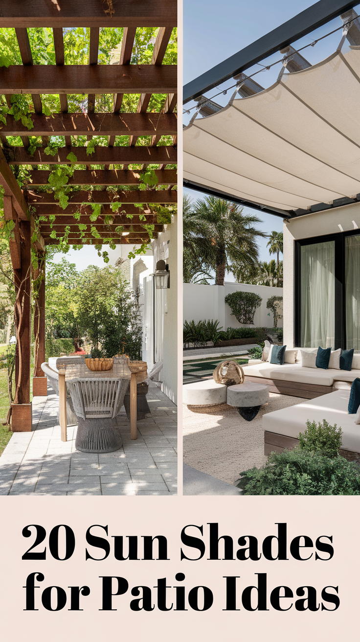 20 Stylish Sun Shades for Patio Ideas – Sail, Privacy Screens, Outdoor Curtains & More