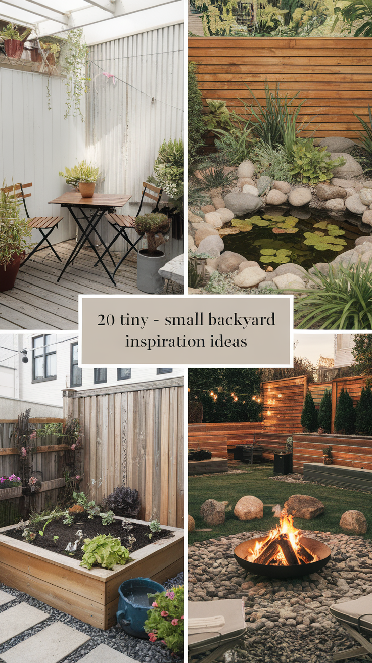 20 Tiny - Small Backyard Inspiration Ideas for a Budget-Friendly and Stylish Outdoor Space