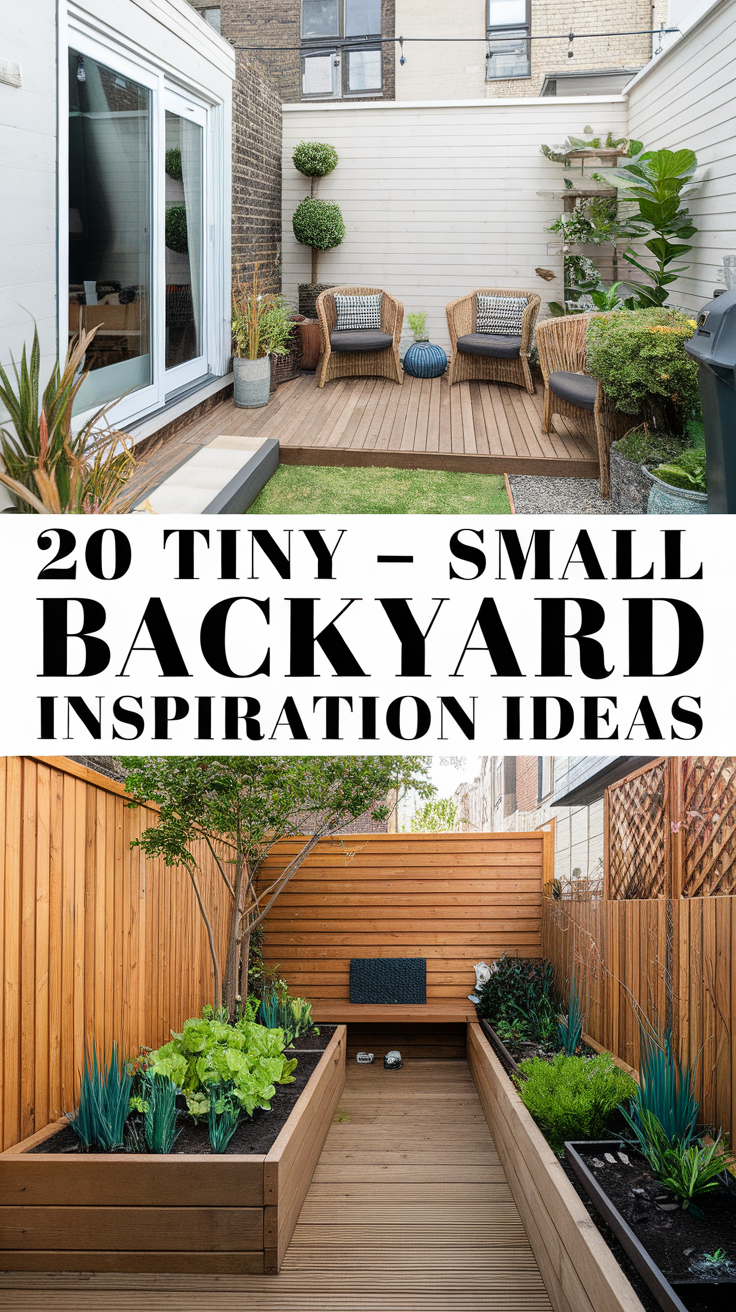 20 Tiny - Small Backyard Inspiration Ideas for a Budget-Friendly and Stylish Outdoor Space