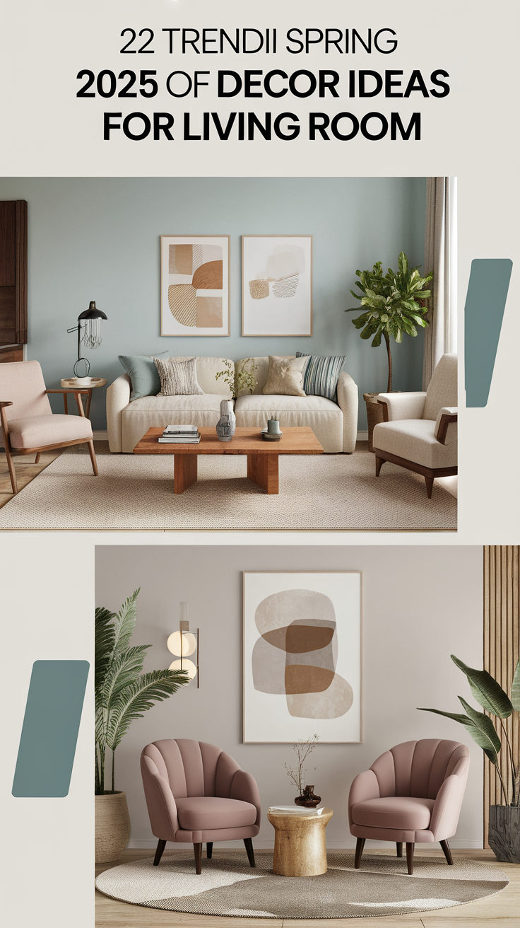 22 Trendi Spring 2025 Decor Ideas for Living Room – Simple & Cozy Inspiration