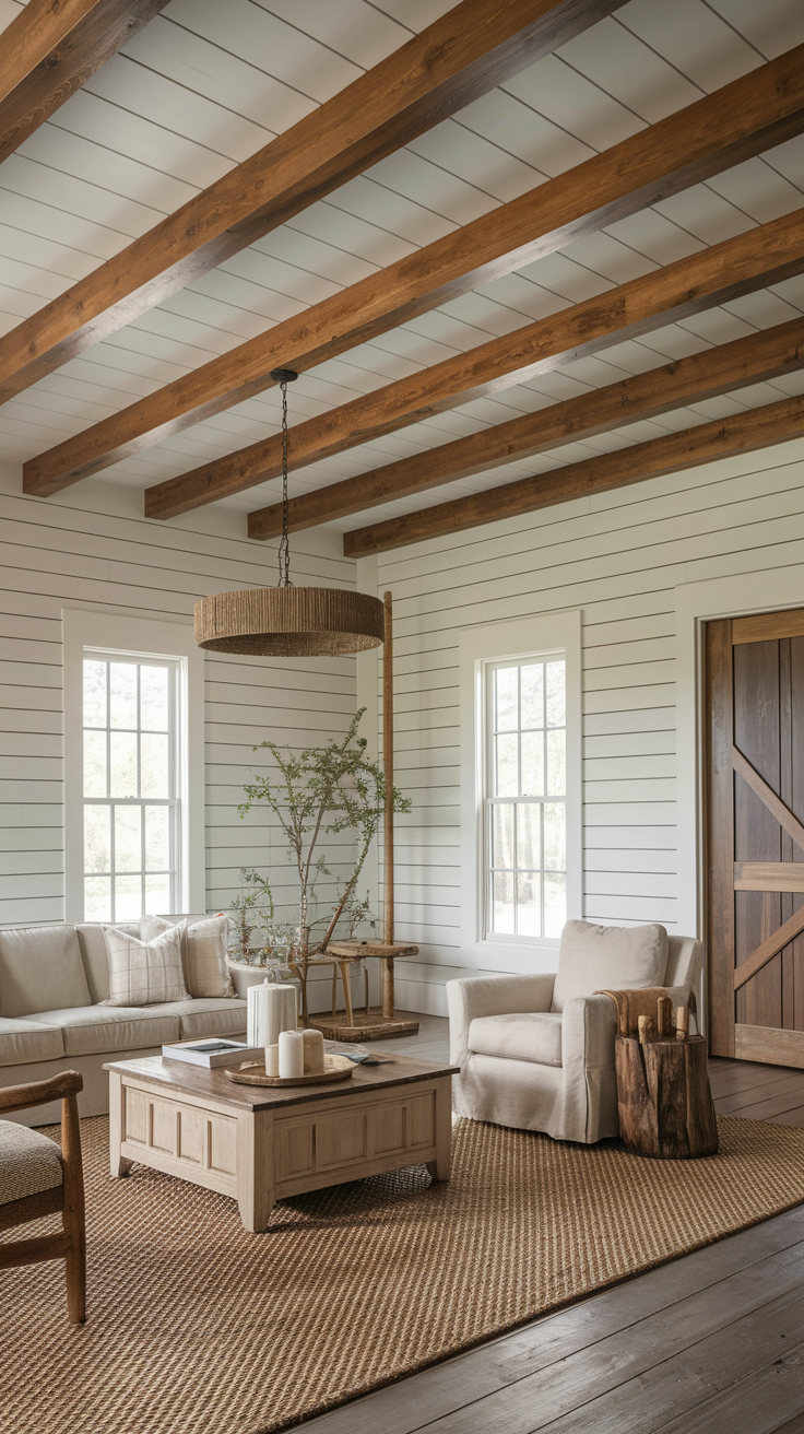 20 Farmhouses Living Room Ideas for a Cozy, Rustic, Modern, and Vintage-Inspired Home