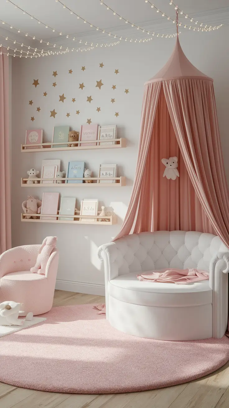 20 Beautiful Girls Nursery Ideas with Decor, Themes, Wallpaper & Pink Vintage Styles