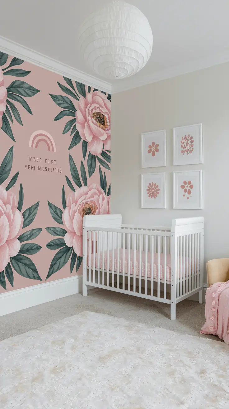 20 Beautiful Girls Nursery Ideas with Decor, Themes, Wallpaper & Pink Vintage Styles