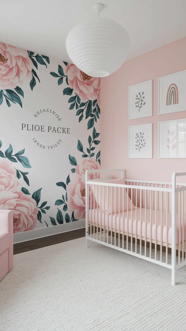 20 Beautiful Girls Nursery Ideas with Decor, Themes, Wallpaper & Pink Vintage Styles