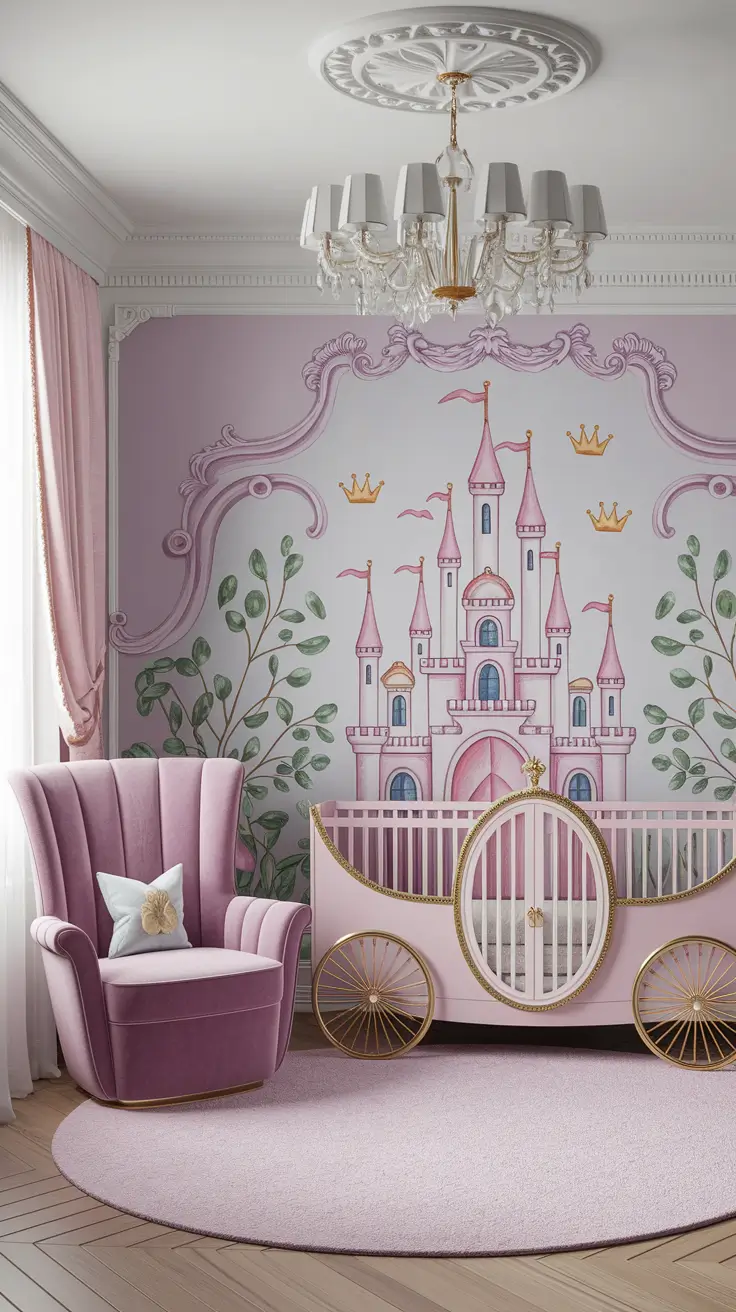 20 Beautiful Girls Nursery Ideas with Decor, Themes, Wallpaper & Pink Vintage Styles