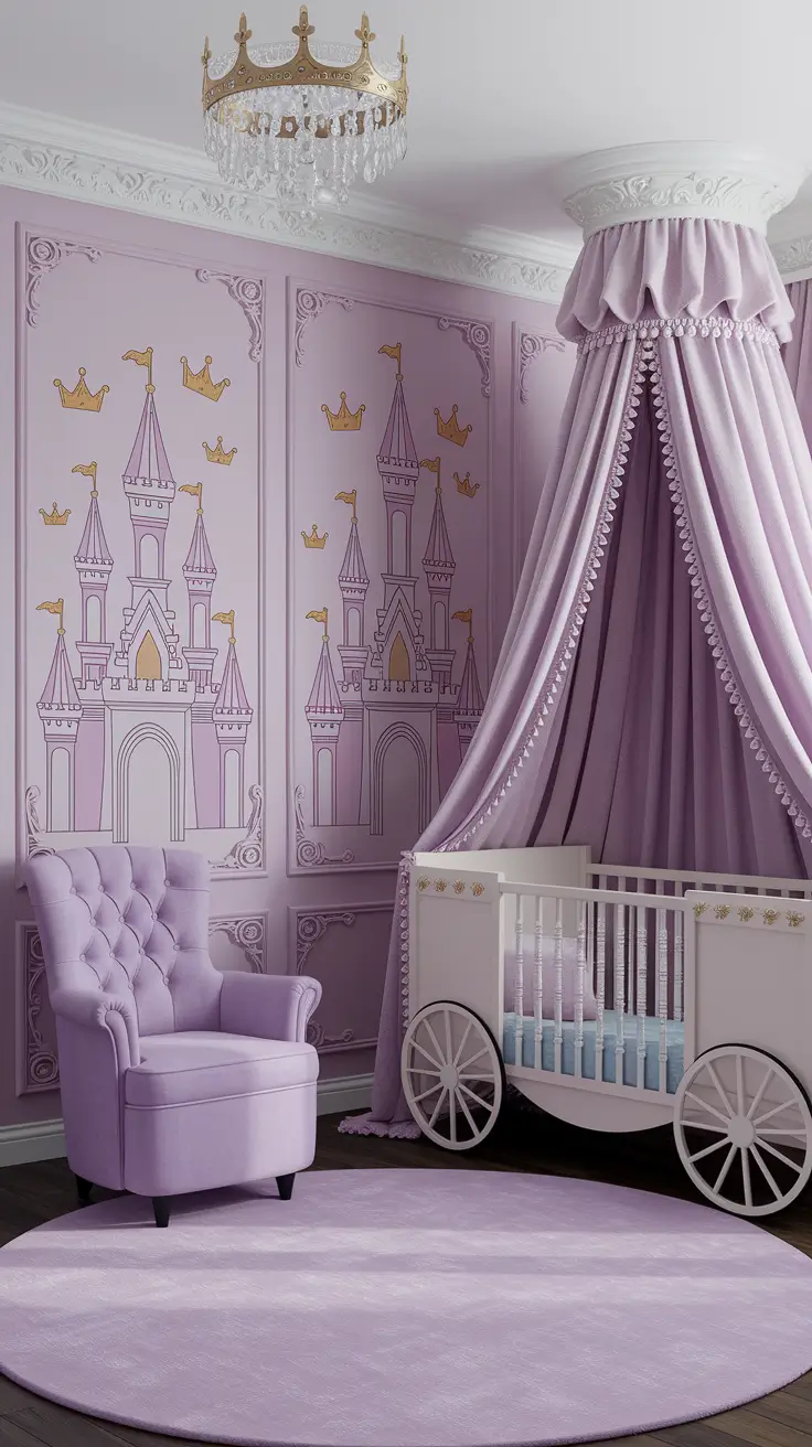 20 Beautiful Girls Nursery Ideas with Decor, Themes, Wallpaper & Pink Vintage Styles