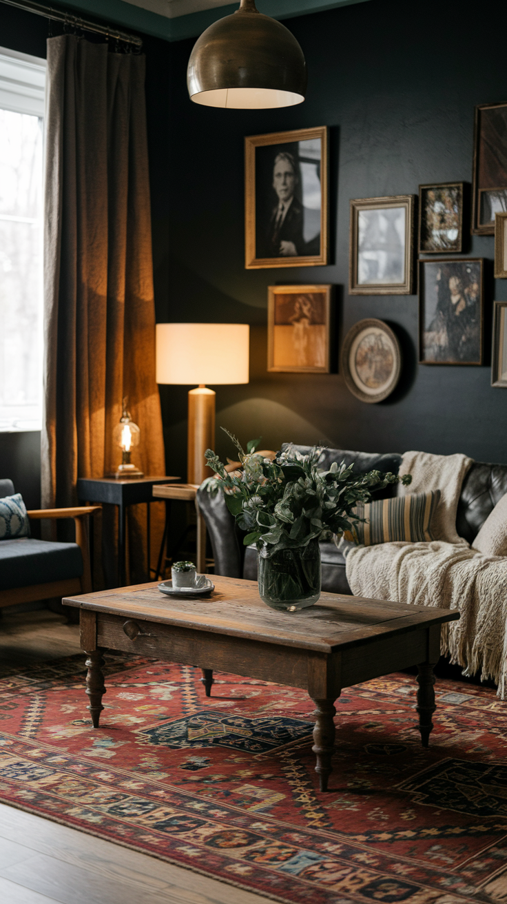 20 Moody Living Room Ideas for Modern, Rustic, and Cozy Dark-Inspired Interiors
