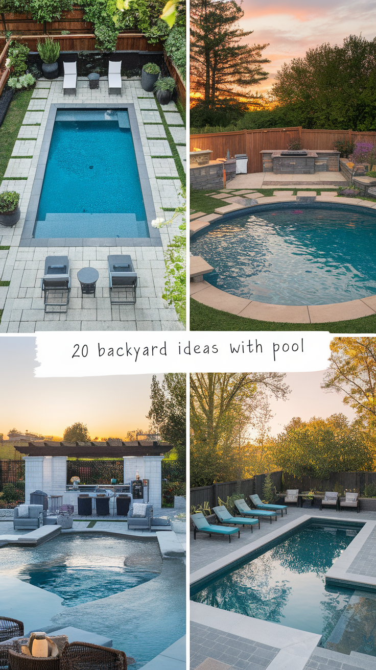 20 Backyard Ideas with Pool for a Cozy, Modern, and Entertaining Outdoor Space