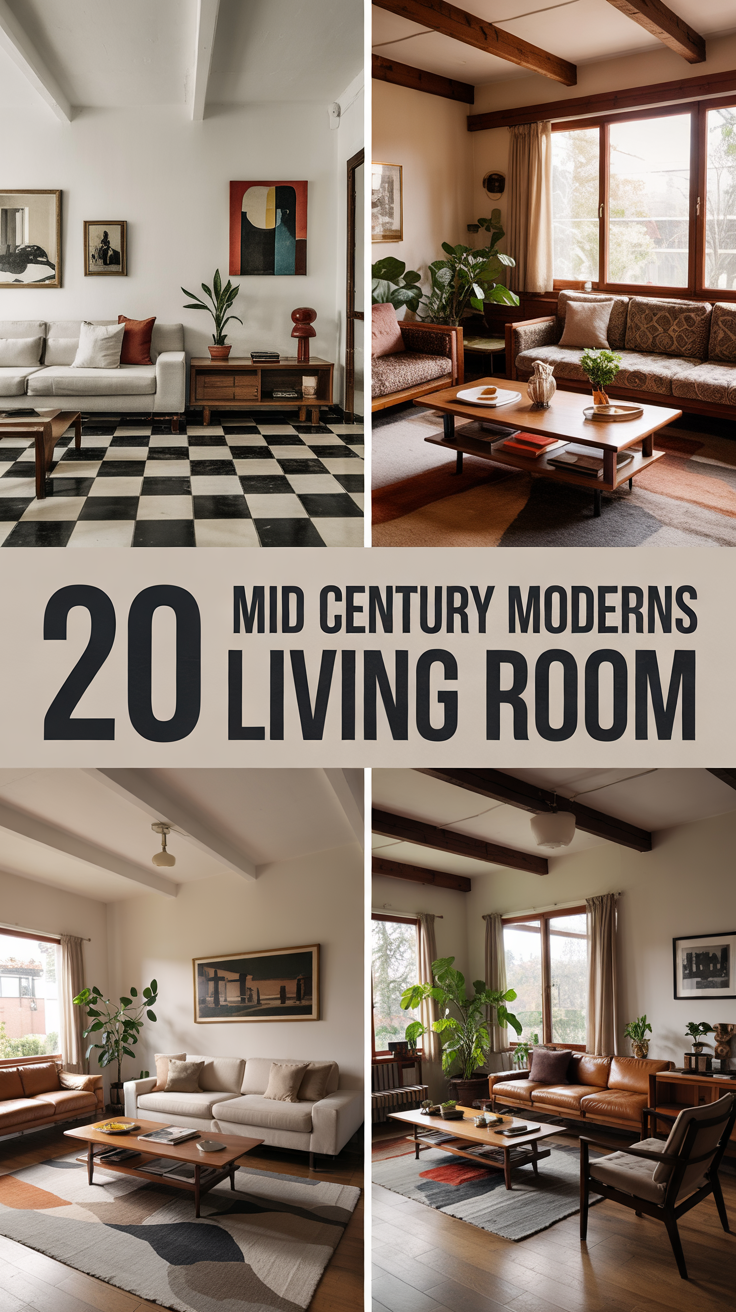 20 Mid Century Moderns Living Room Ideas for a Cozy, Boho, and Contemporary Space