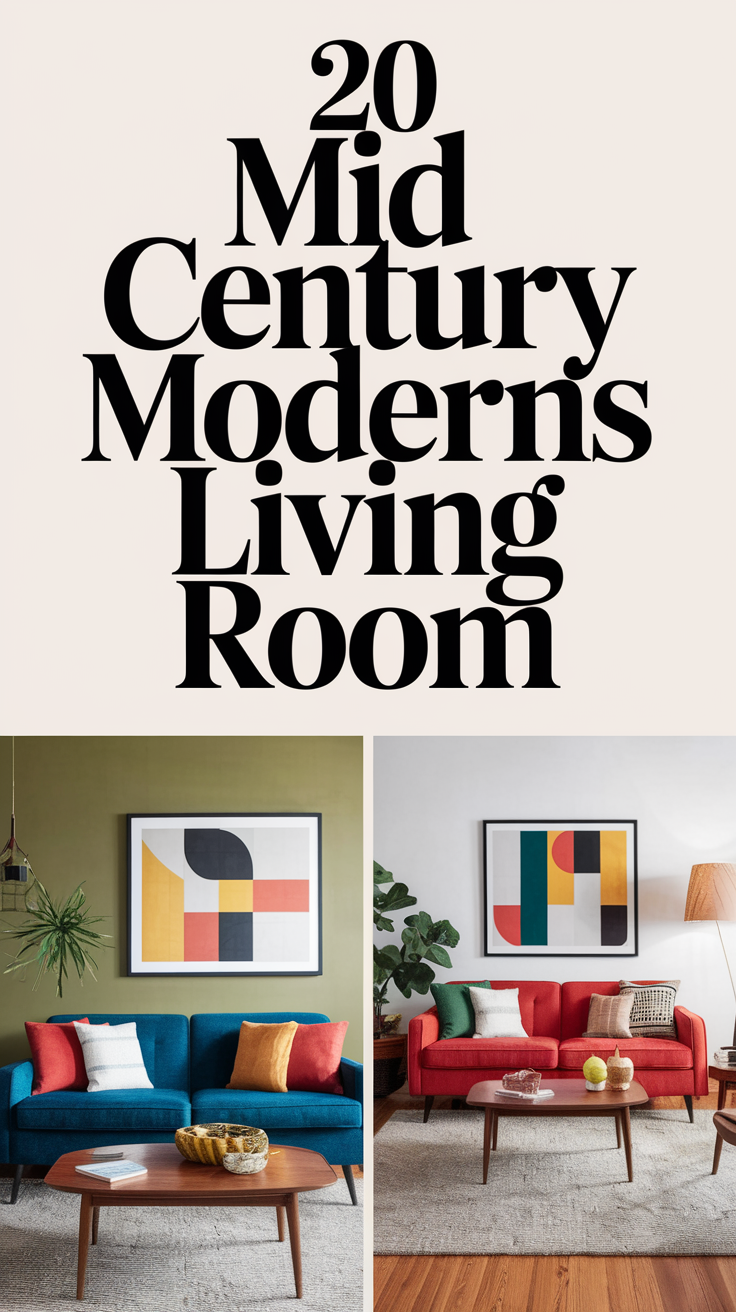20 Mid Century Moderns Living Room Ideas for a Cozy, Boho, and Contemporary Space