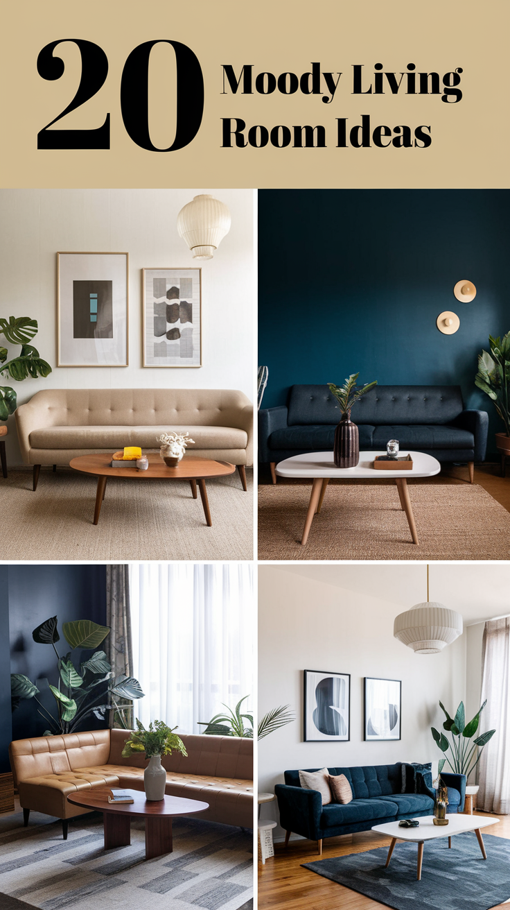 20 Moody Living Room Ideas for Modern, Rustic, and Cozy Dark-Inspired Interiors