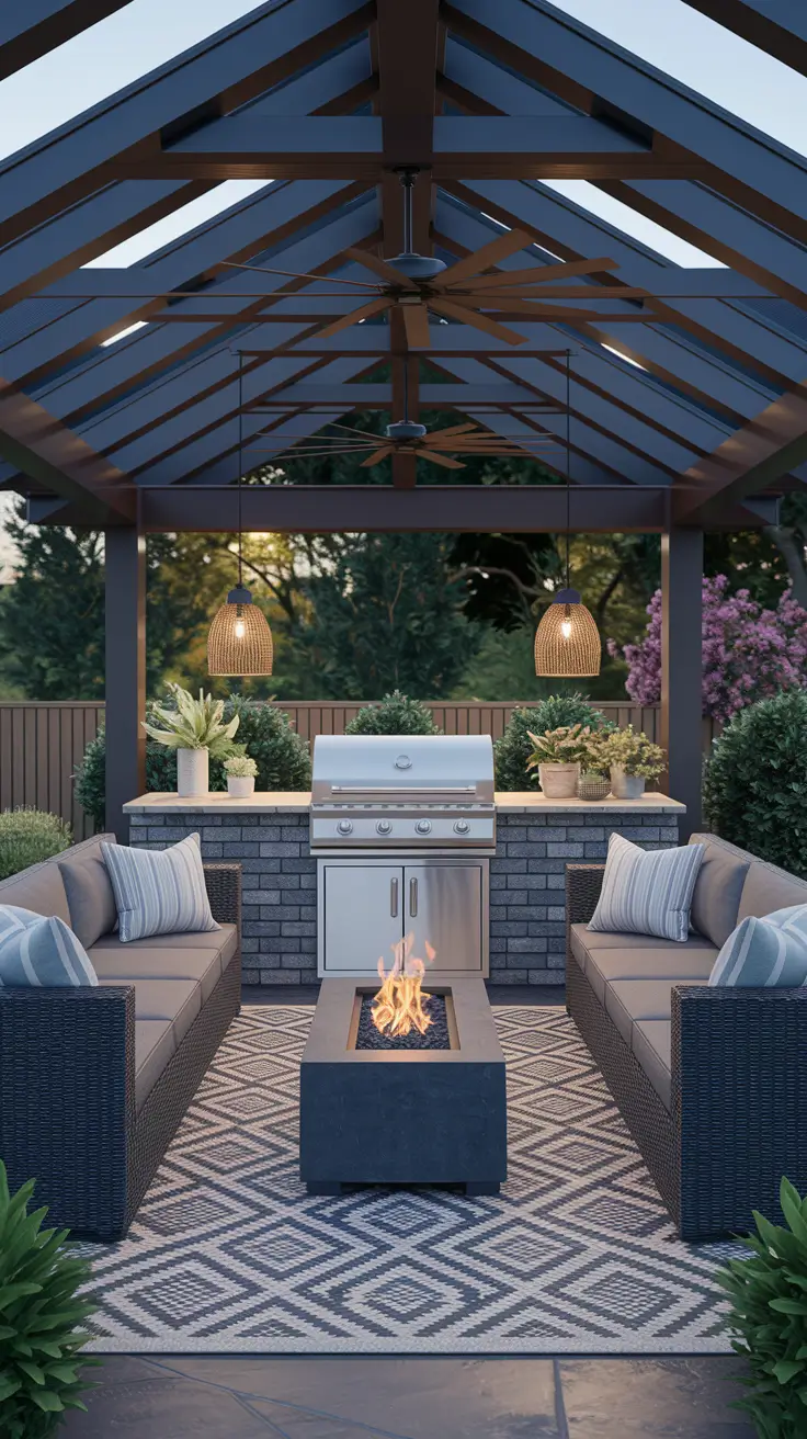 Outdoor BBQ Area with Roof: 10 Practical and Stylish Design Ideas