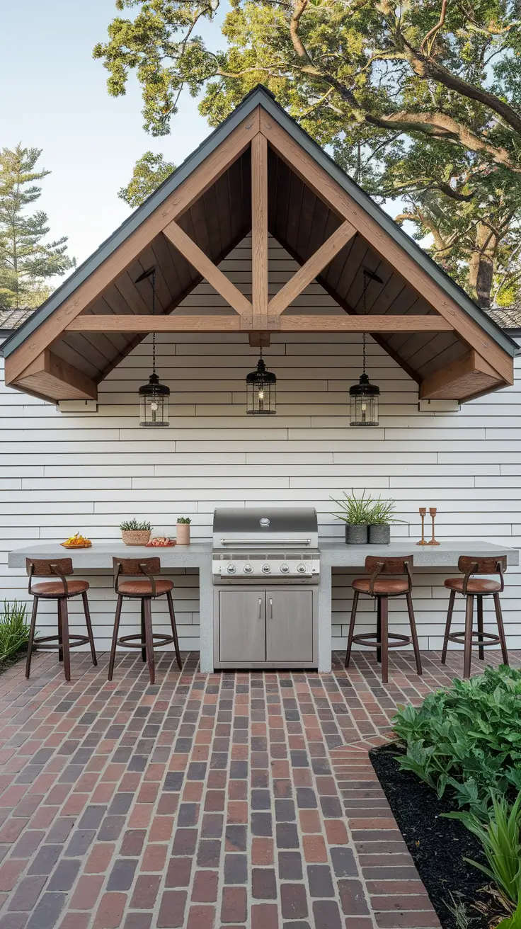 Outdoor BBQ Area with Roof: 10 Practical and Stylish Design Ideas