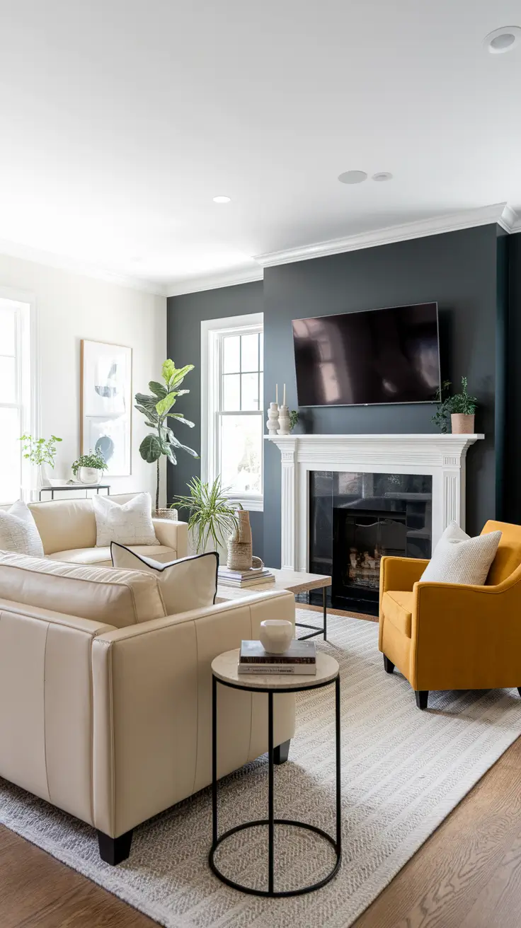 Accent Walls in Living Room Ideas: Stylish Designs with Paint, Wallpaper & Texture