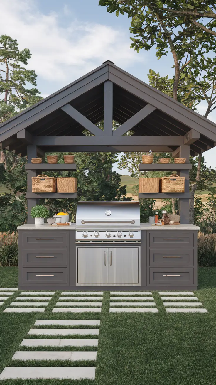 Outdoor BBQ Area with Roof: 10 Practical and Stylish Design Ideas