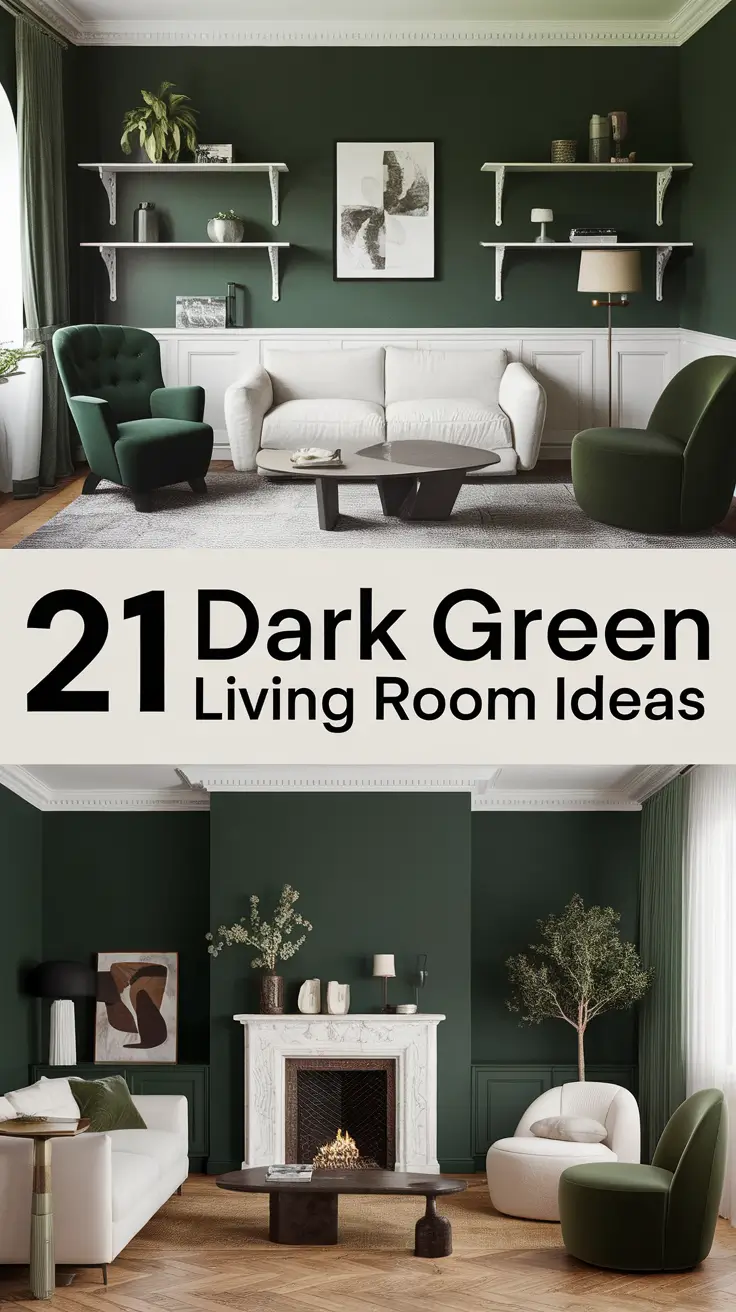 Dark Green Living Room: Inspiring Ideas and Stylish Decor Tips