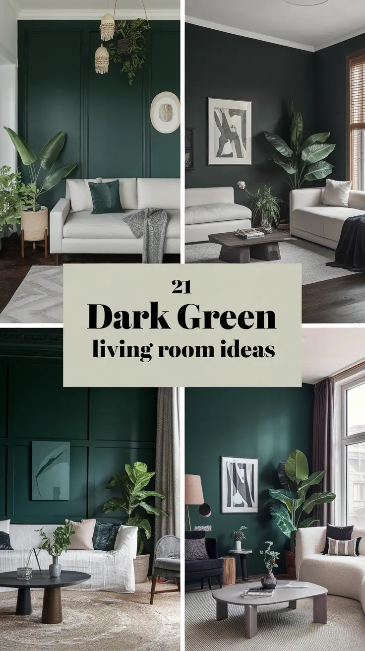 Dark Green Living Room: Inspiring Ideas and Stylish Decor Tips