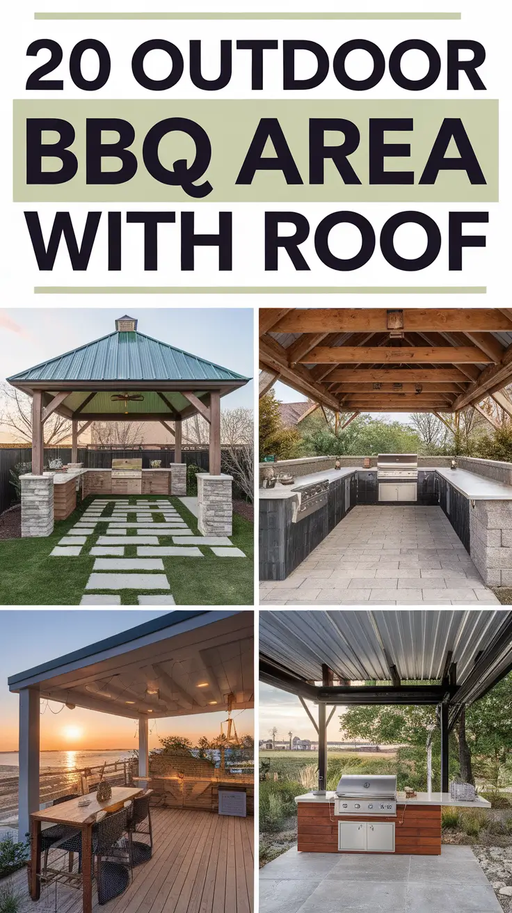 Outdoor BBQ Area with Roof: 10 Practical and Stylish Design Ideas