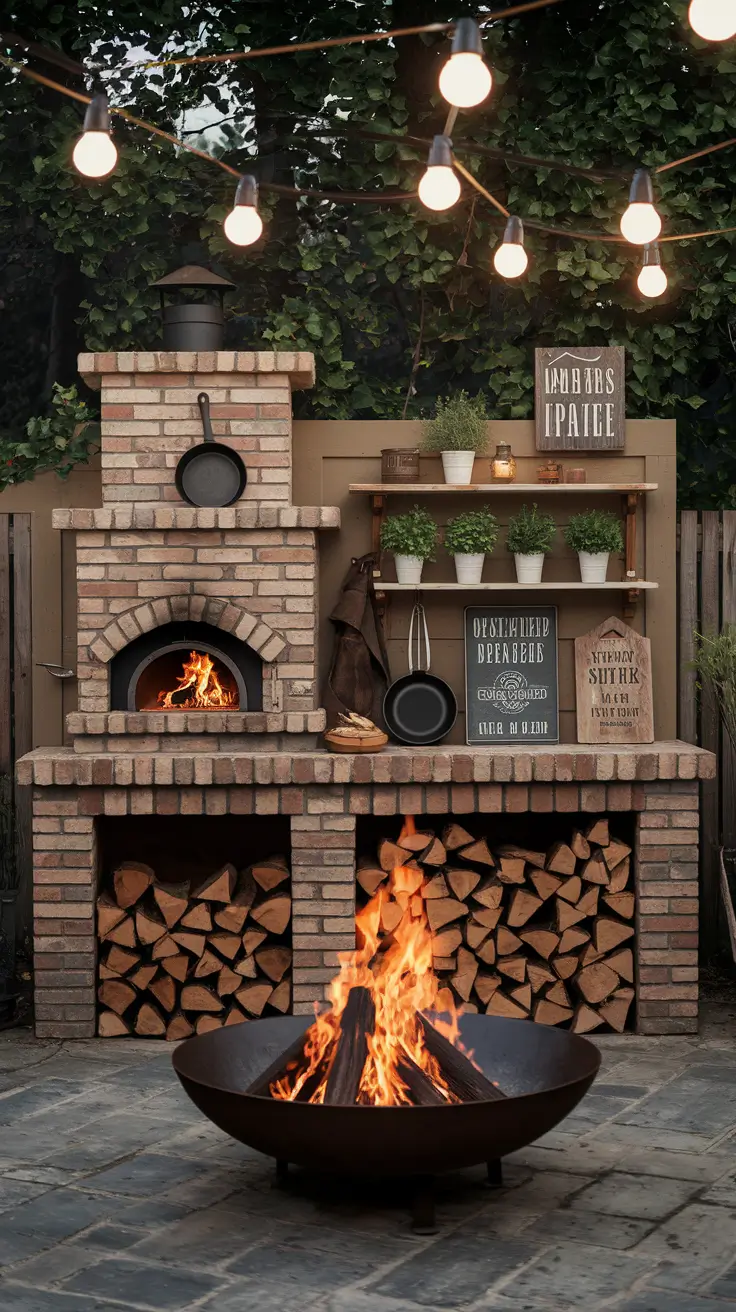 Rustic Outdoor Patio Decorated for the 4th of July: Farmhouse Charm Meets Patriotic Style