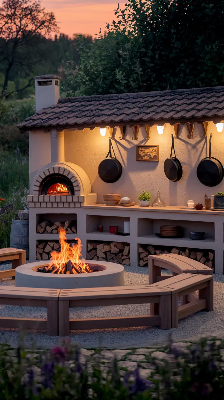Rustic Outdoor Patio Decorated for the 4th of July: Farmhouse Charm Meets Patriotic Style