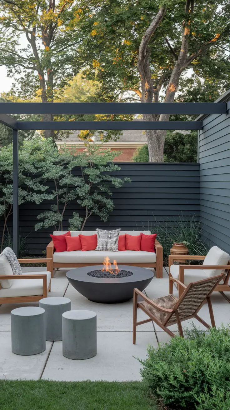 Rustic Outdoor Patio Decorated for the 4th of July: Farmhouse Charm Meets Patriotic Style